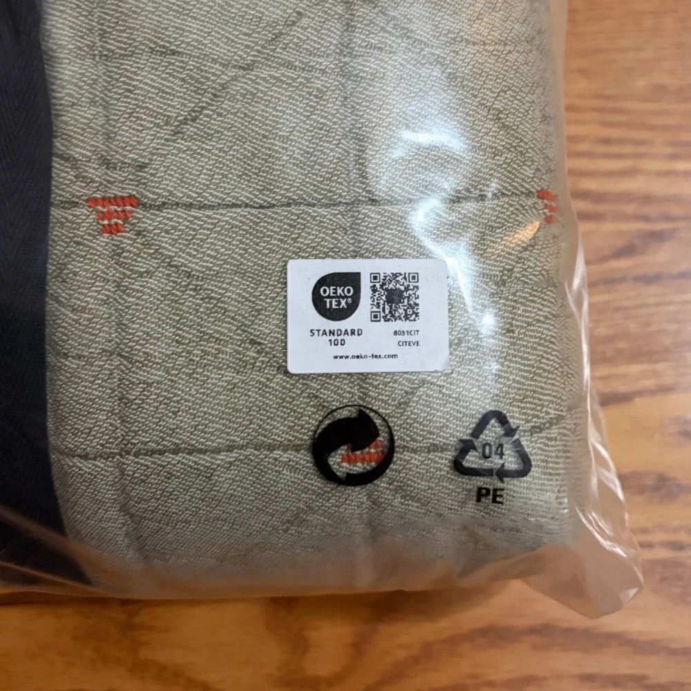 NEW Schoolhouse Peak Stitch Twin Duvet Cover in Olive